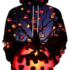 Men's Halloween Pumpkin Light Hoodie Casual Hooded Sweatshirt