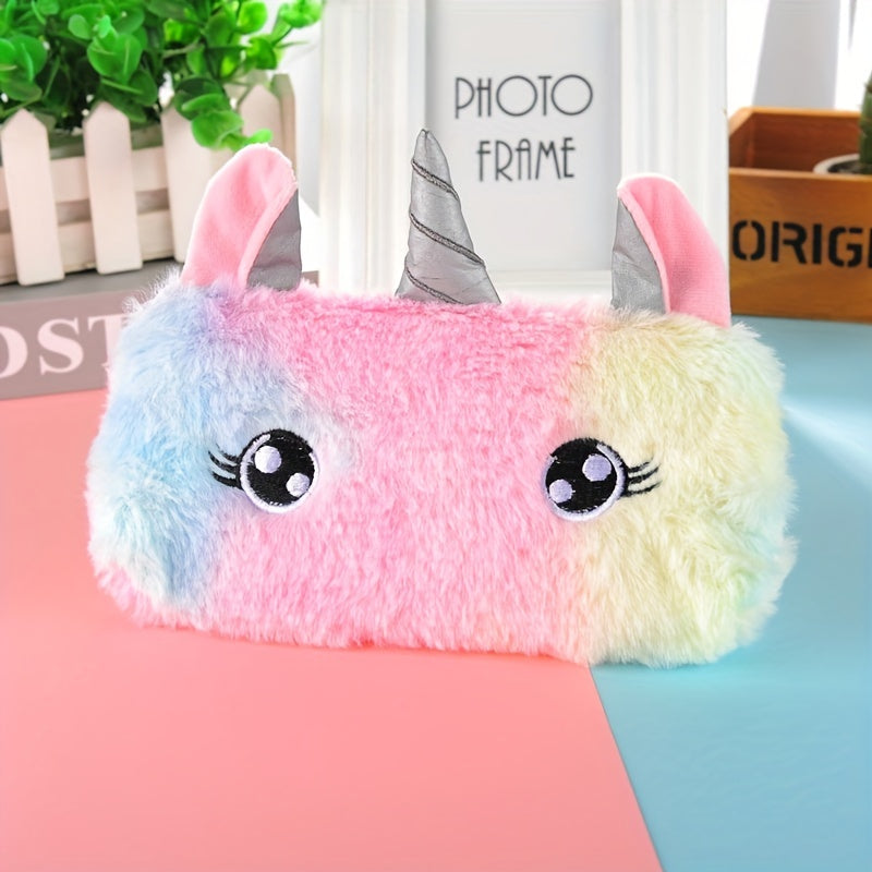 Unicorn Plush Coin Purse Large Capacity Stationery Bag