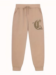 Star Pattern Joggers Men's Casual Loose Fit Drawstring Pants