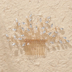 Crystal Pearl Bridal Hair Comb Rhinestone Hair Jewelry