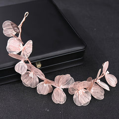 Golden Leaf Pearl Headband Vintage Baroque Hair Piece