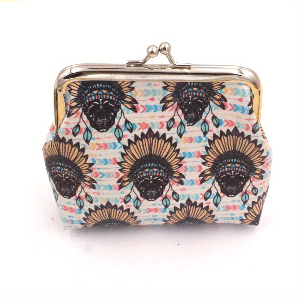 Skull Head Coin Purse Earphone Bag Girls Vintage Birthday Gift