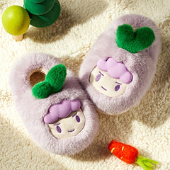 Girls' Cartoon Furry House Shoes Lightweight Non Slip Soft Bottom Walking Shoes