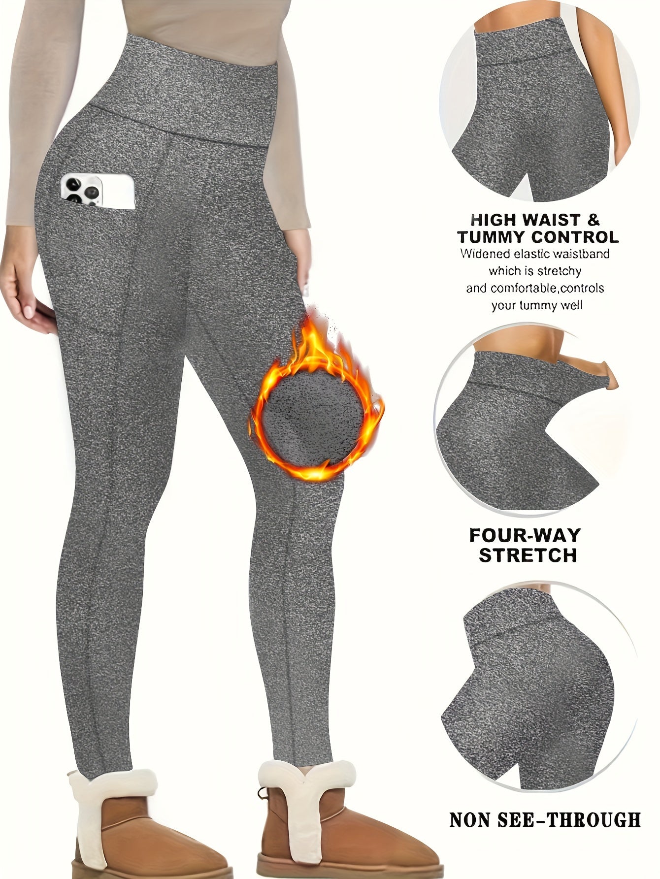 Winter Thermal High Waisted Sports Leggings Women's Activewear