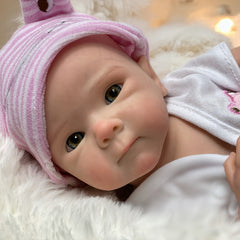 33cm Full Silicone Reborn Baby Doll Handcrafted Look Lifelike Soft Touch