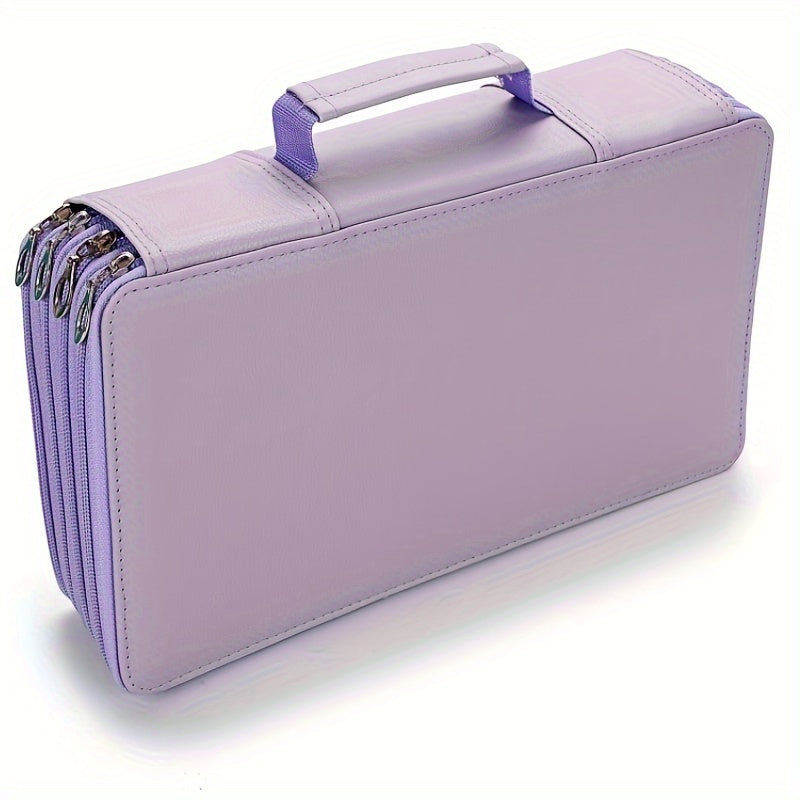 Large Capacity Pencil Case Purple Lake Pencil Holder Bag