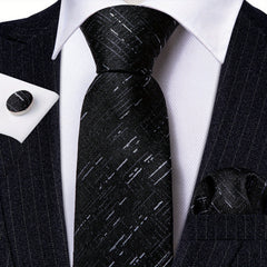 Men's Brown Green Plaid Silk Tie Set