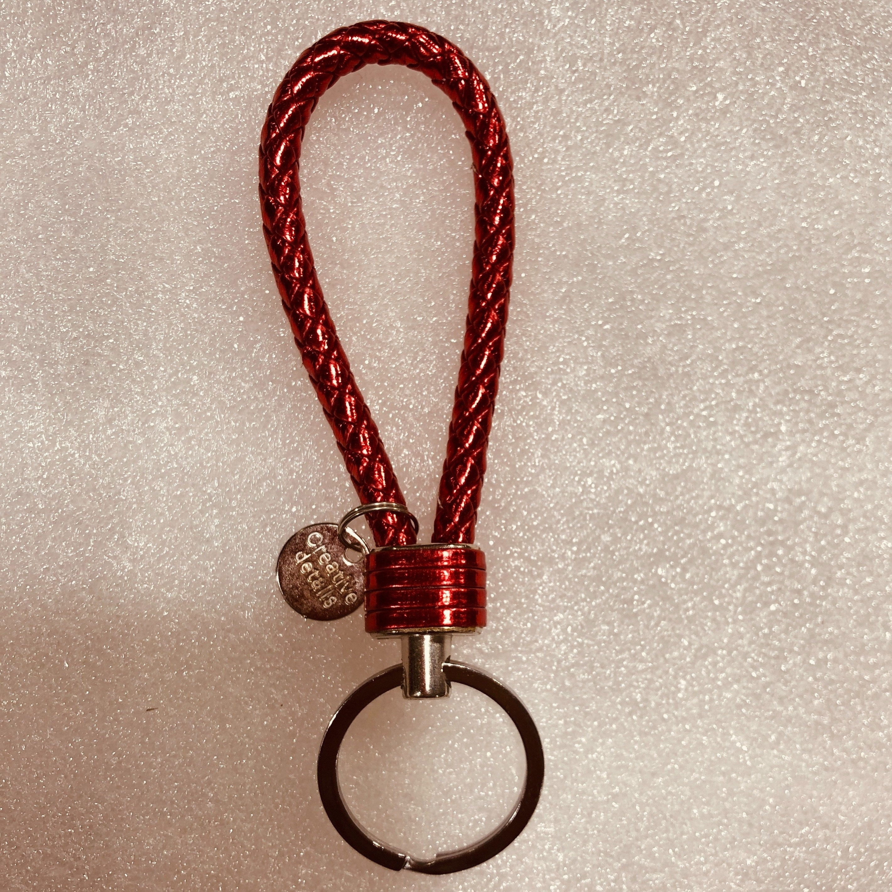 Leather Car Key Chain Woven Creative Key Chain Lanyard Gift