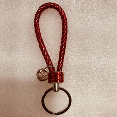 Leather Car Key Chain Woven Creative Key Chain Lanyard Gift
