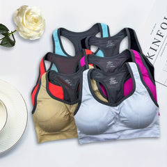 6pcs Racerback Sports Bras for Women Running Workout Cut Out Bra