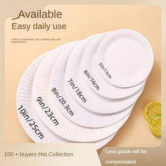 50pcs 5 inch Disposable Paper Plate Party Tableware Birthday Party Supplies