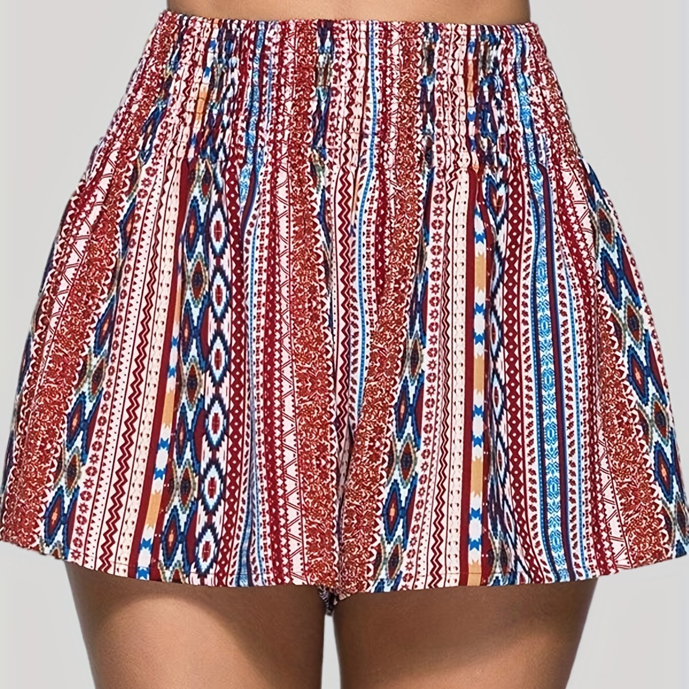 Geo Print High Waist Shorts for Spring & Summer