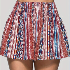 Geo Print High Waist Shorts for Spring & Summer
