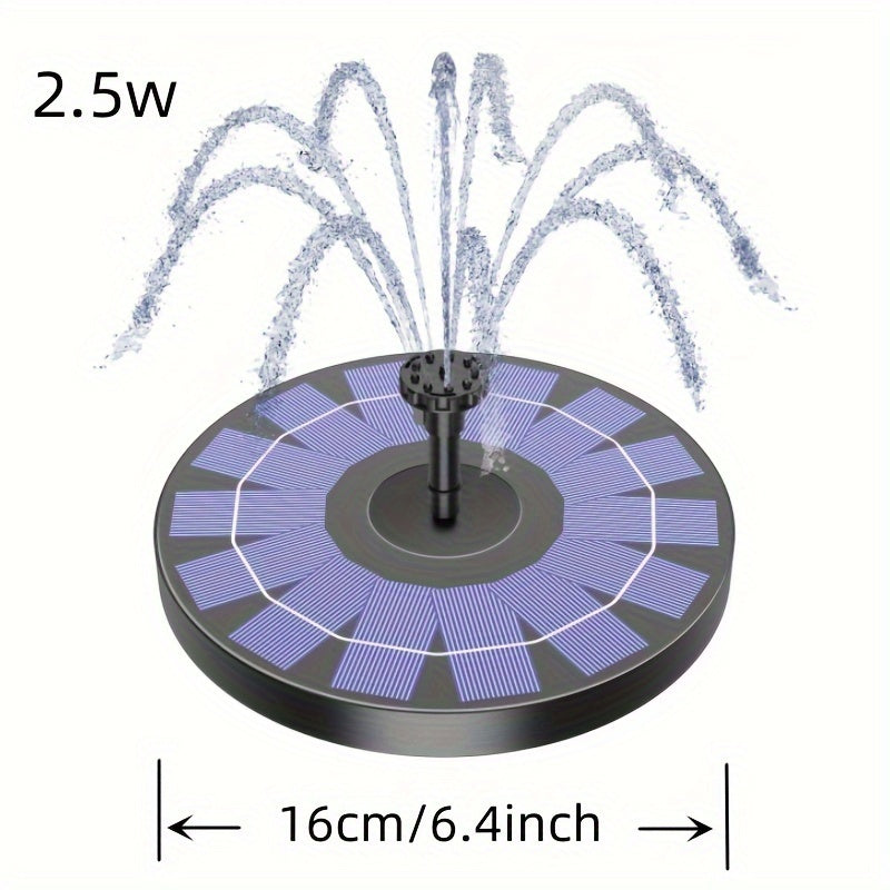 6 Nozzle Solar Pond Fountain 3 5W + Water Pump Kit for Ponds Pools Gardens