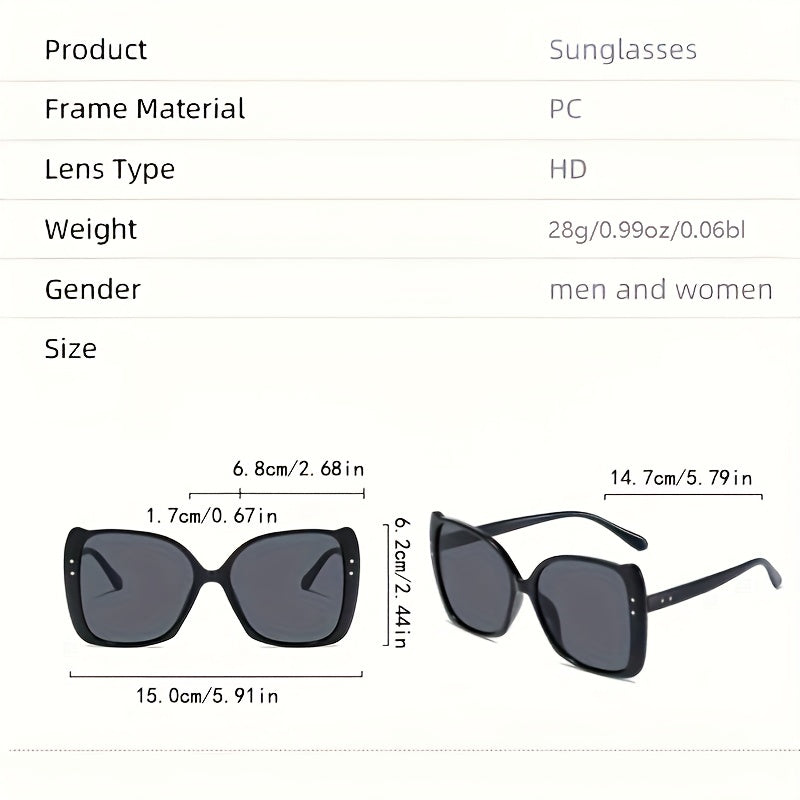 Large Butterfly Sunglasses Gradient Anti Glare UV400