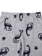 Boys Dinosaur Pajamas Set Short Sleeves Crew Neck Casual Homewear