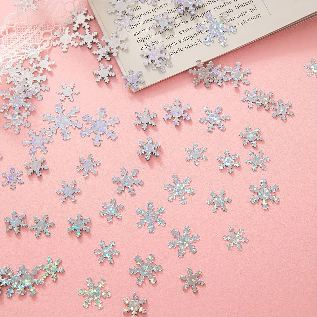 30g Christmas Silvery Snowflake Decoration Confetti Wedding Decor