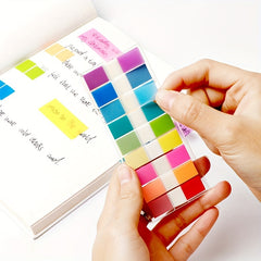 200pcs Colorful Transparent Index Labels Sticky Notes