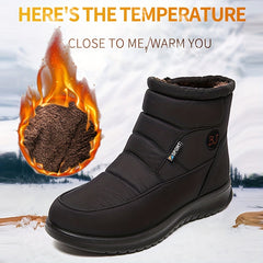 Women's Non slip Medium Tube Snow Shoes Warm Thick Bottom Shoes