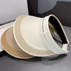 Casual Adjustable Visor Hat Wide Brim UV Protection Sun Hats for Women