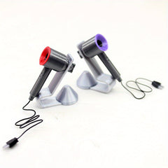 Mini Hair Dryer with Stand and Nozzle for Toy House Decoration