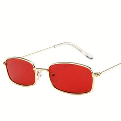 Small Square Sun Glasses Retro Metal Sunglasses