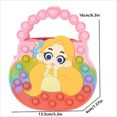 Princess Coin Purse Silicone Crossbody Bag Kids Anti Anxiety Toy