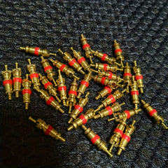 10pcs Copper Valve Core Tubeless Valve Nozzles for Air Needles
