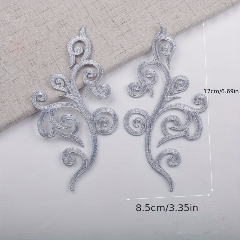 Golden & Silvery Ethnic Embroidery Applique Patches for Dress & Bags