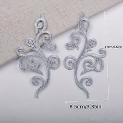 Golden & Silvery Ethnic Embroidery Applique Patches for Dress & Bags