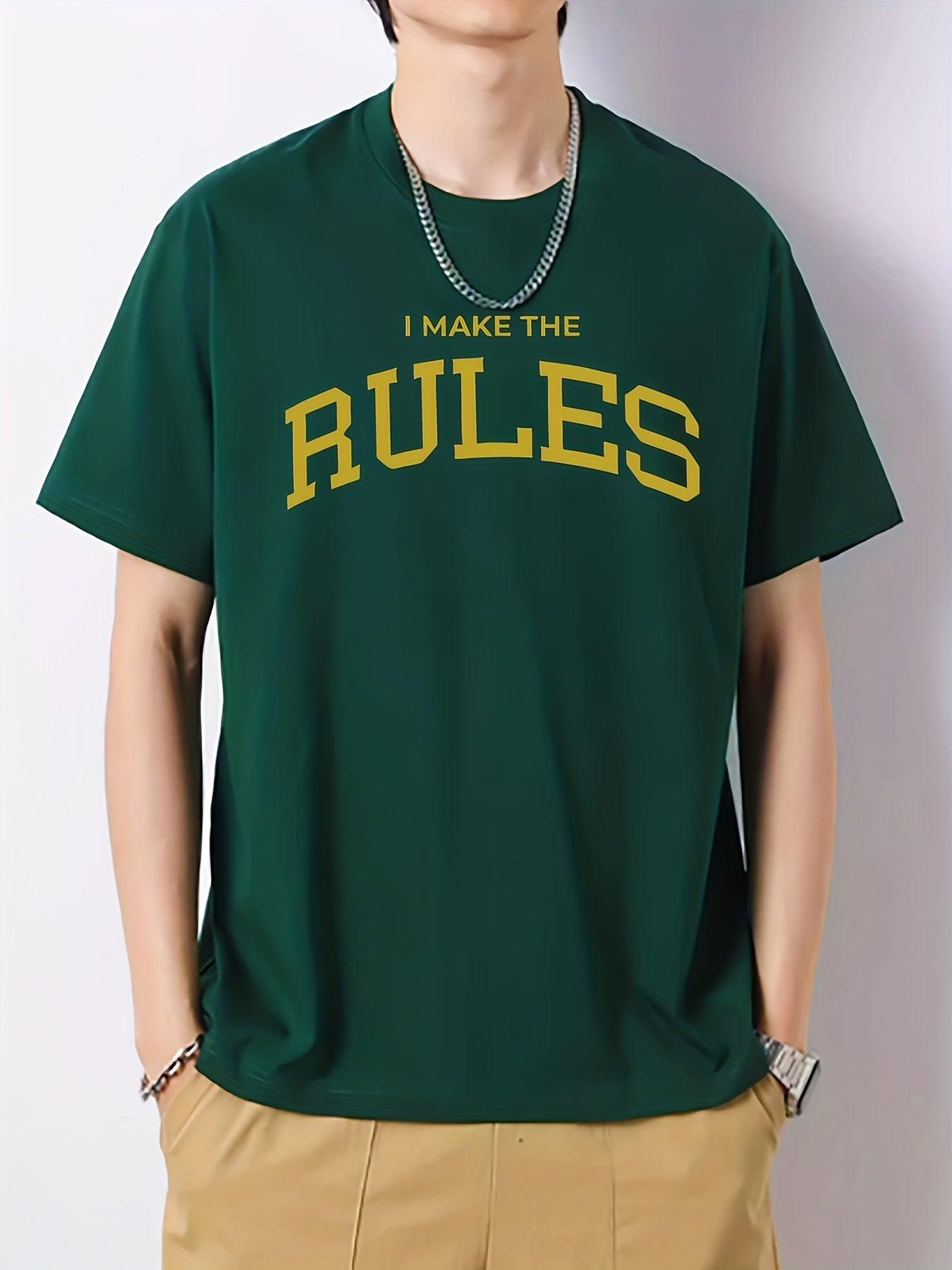 Men's Cotton Graphic Crew Neck Active T shirt for Summer