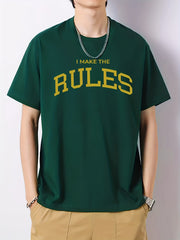 Men's Cotton Graphic Crew Neck Active T shirt for Summer