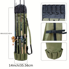 Fishing Rod Case Fishing Pole Carrier Case Fishing Rod & Reel Organizer Bag