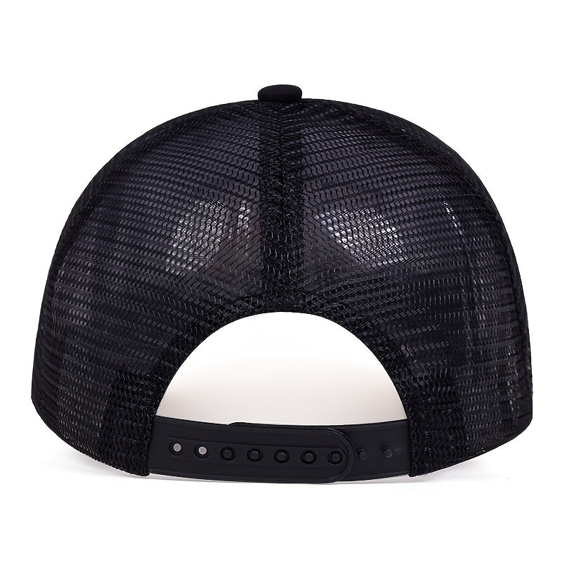 Men's Skull Fork Heart Baseball Cap Mesh Hat