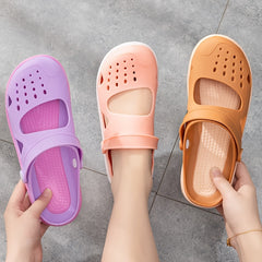 Women's Waterproof Cut-Out Flat Clogs