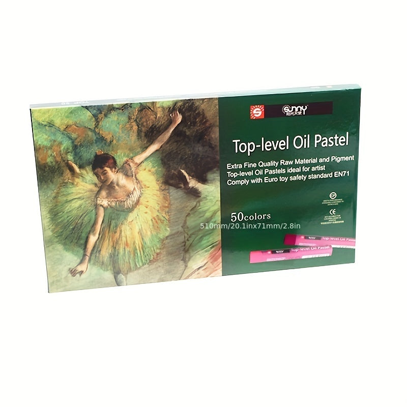 Top Series 50 Colors Pastels Box Set For Student Painting Supplies Material Wax