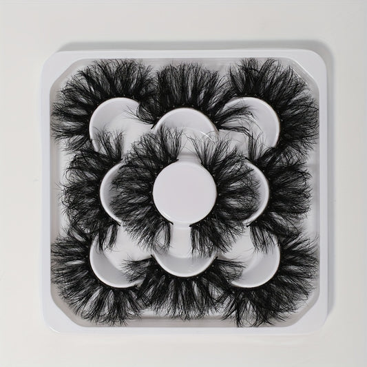 5 Pairs 25mm Dramatic Wispy Faux Mink Lashes