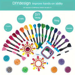DIY Charm Bracelet Making Kit Beading Woven Bracelet Set