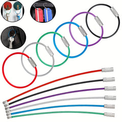 20pcs Large Stainless Steel Key Ring Loop Holder for Luggage Tag