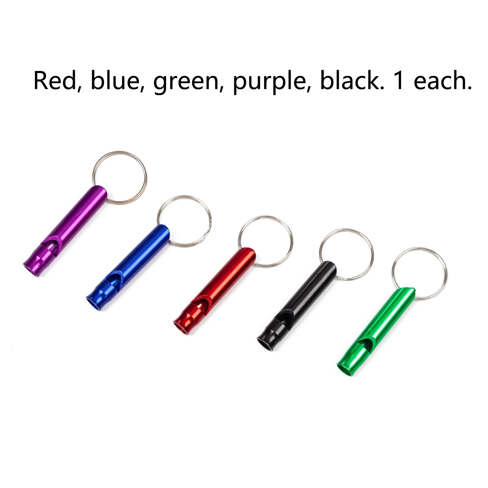 5pcs Aluminum Survival Whistle Keychain Outdoor Hiking Emergency