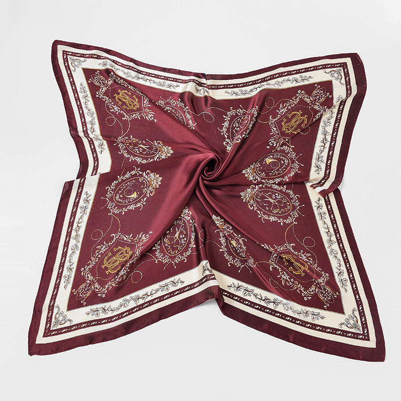 Silk Like Scarf Bandana Square Silk Like Hair Scarves And Wraps