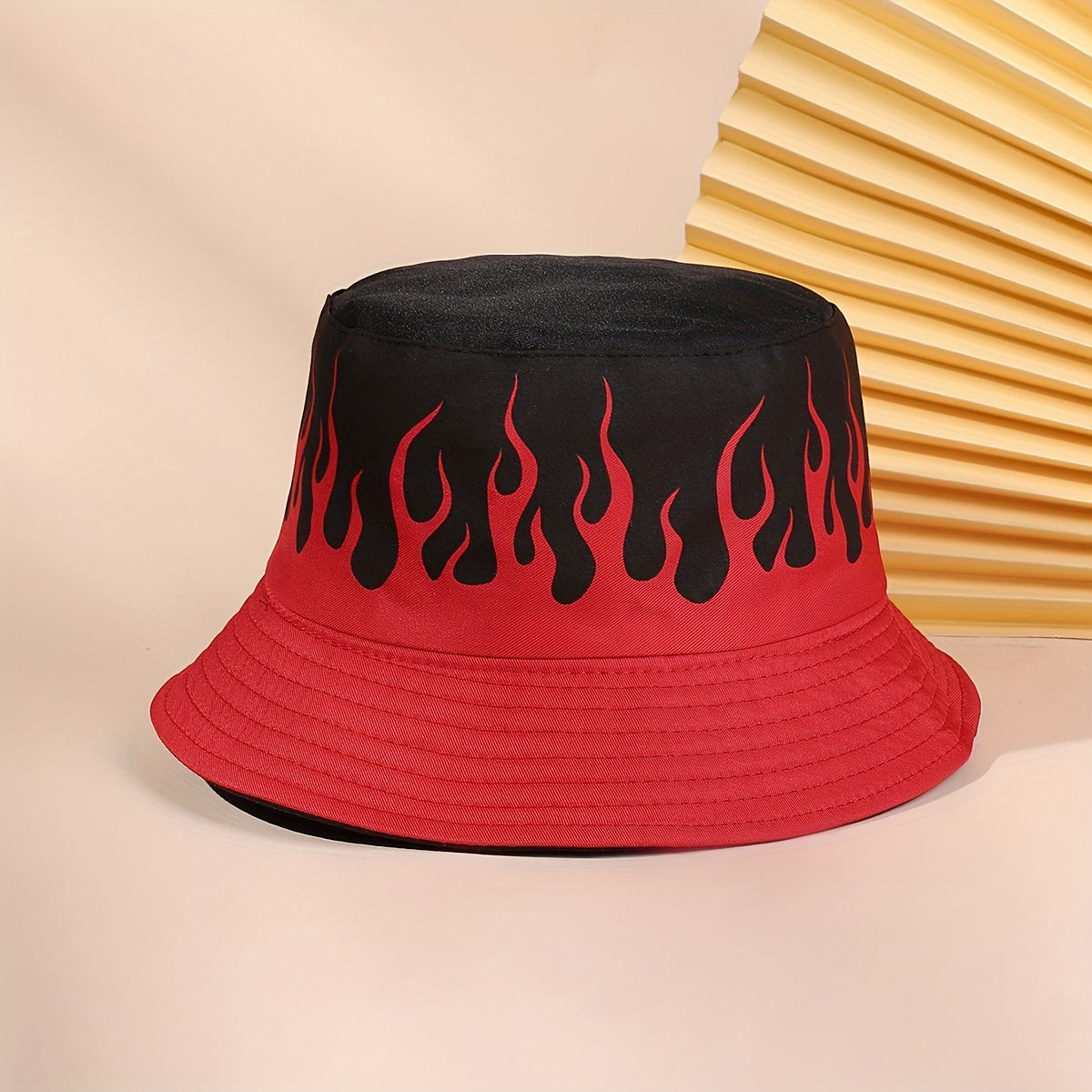 Flame Pattern Fisherman Hat Unisex Outdoor Beach Travel