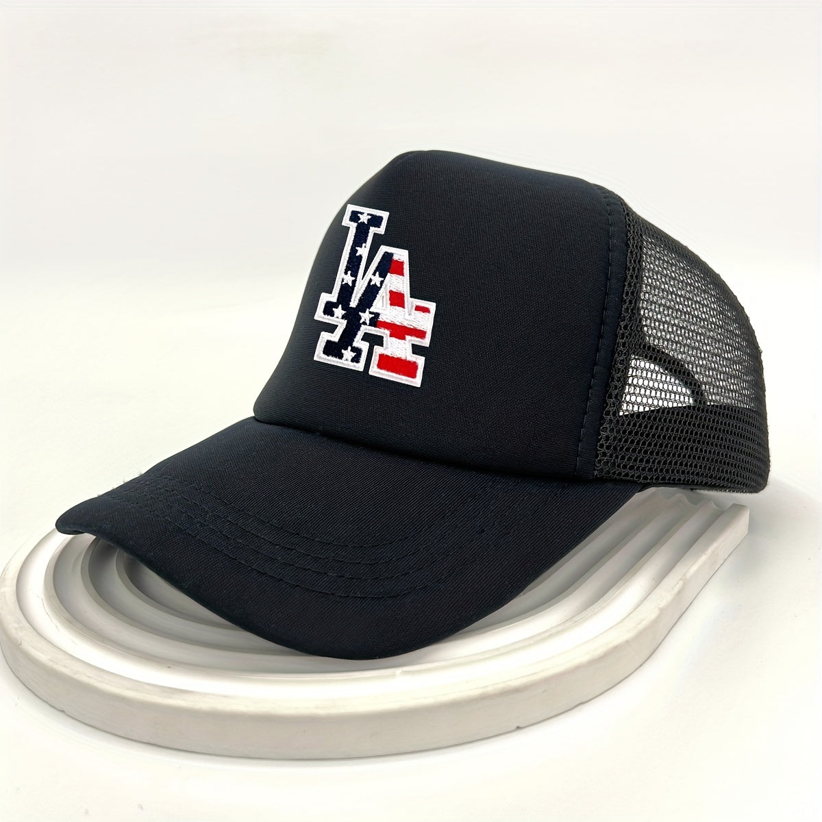 LA Embroidered Unisex Trucker Hat Solid Baseball Cap Dad Hats
