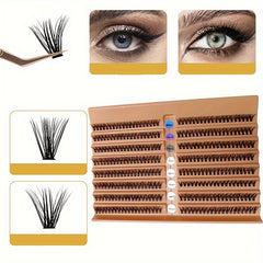 Natural Look Lash Clusters Wispy D Curl Eyelash Extension 16mm