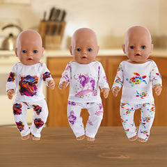 17inch Doll Clothing Unicorn Turtle Dinosaur Fashion Playhouse Toys