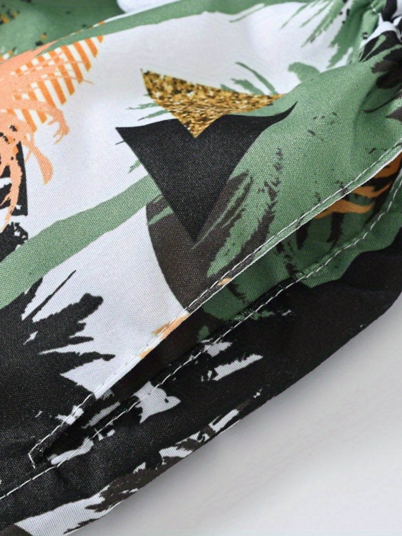 Boys Trees Print Shorts for Vacation Beach Kids Summer Clothes