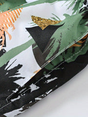 Boys Trees Print Shorts for Vacation Beach Kids Summer Clothes