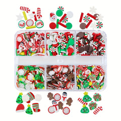 Christmas Clay Slices Resin Mold Filler Snowman Gingerbread Snowflake Shaker Jew