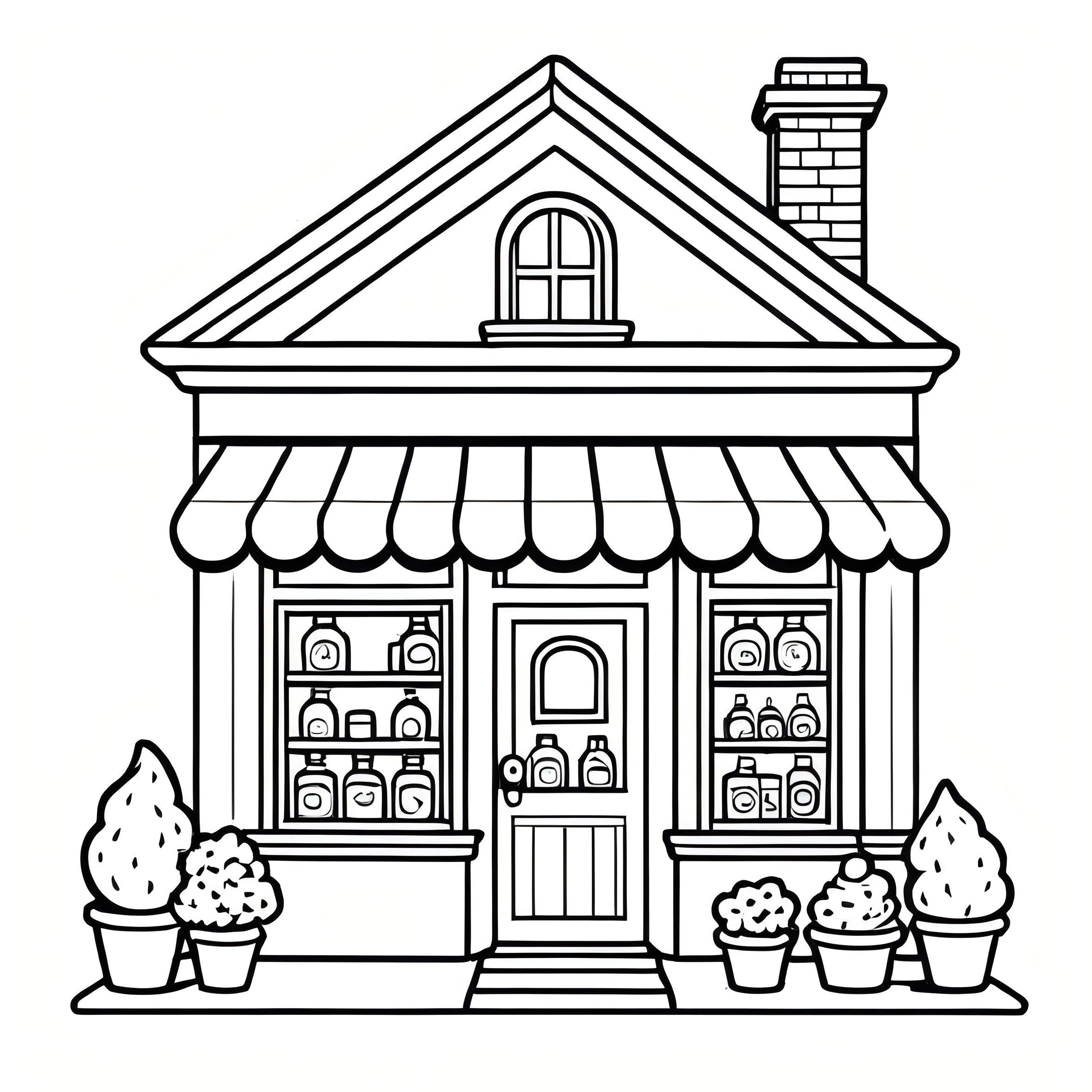 Funny Little Houses Adult Coloring Book - 24 Pages of Whimsical Designs