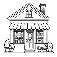 Funny Little Houses Adult Coloring Book - 24 Pages of Whimsical Designs